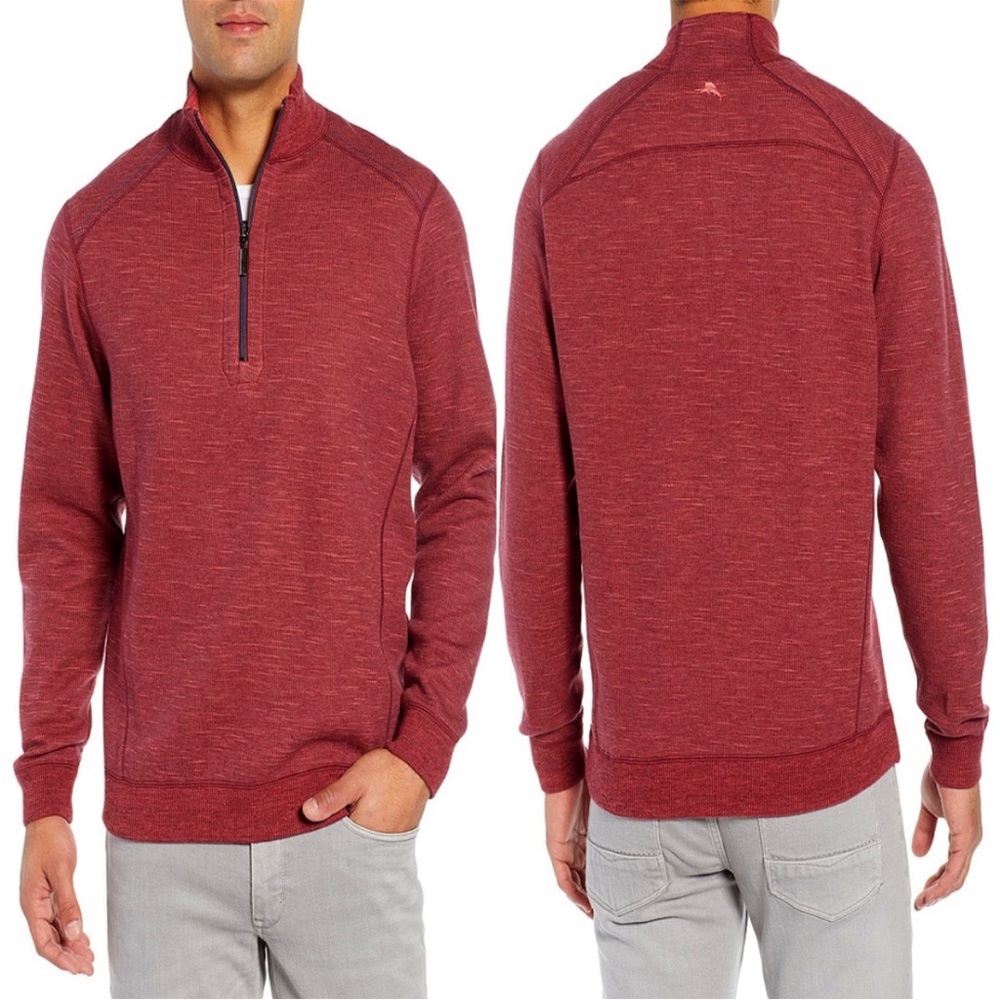 Tommy Bahama Flipsider Reversible 3/4 Zip Pullover Size XL